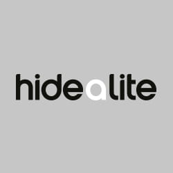Black and white logo for Hide-a-lite.